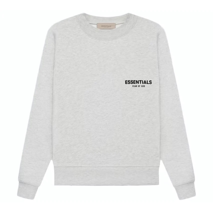 [INSTOCK] Fear Of God Essentials SS22 Back Logo Crewneck  Light Oatmeal