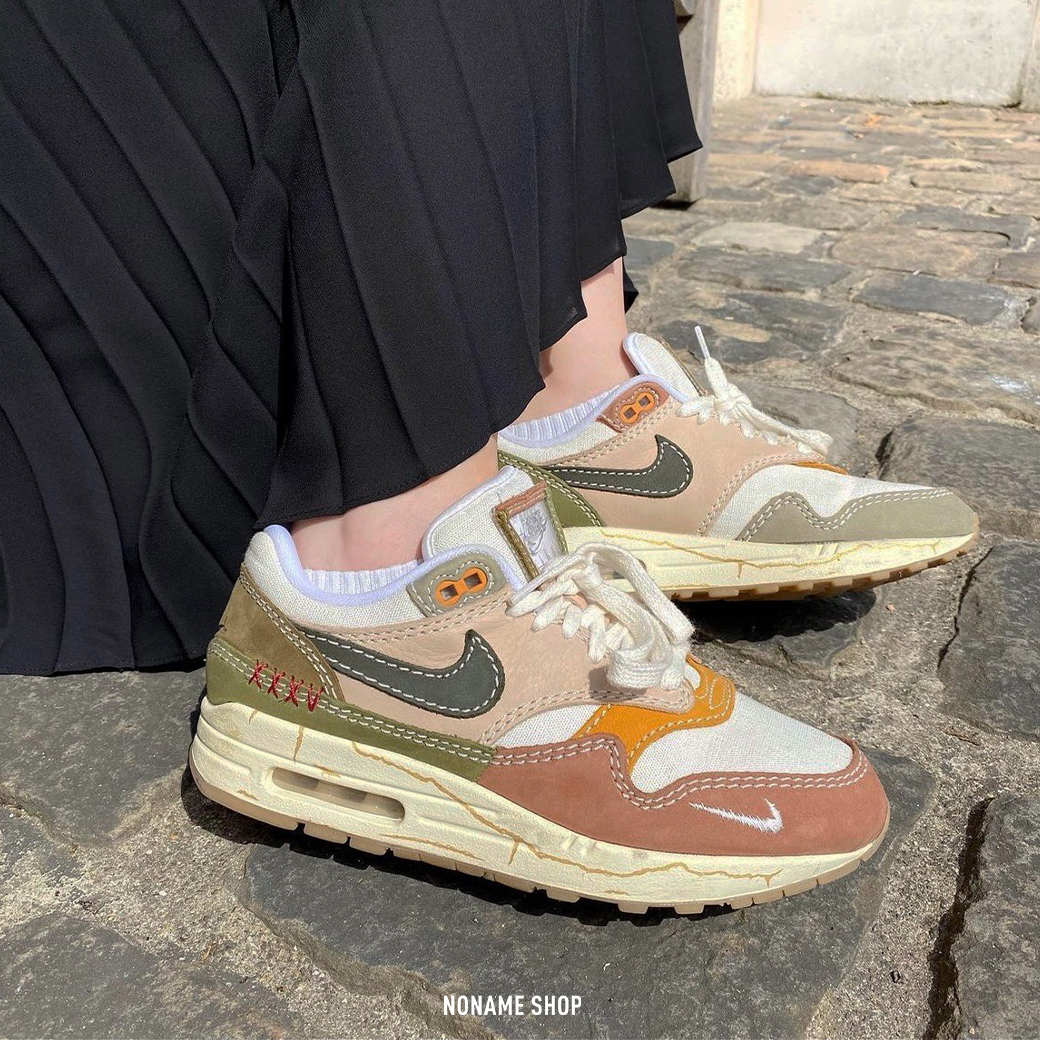 NIKE AIR MAX 1 PRM WABI-SABI 微笑 特殊鞋盒 縫線