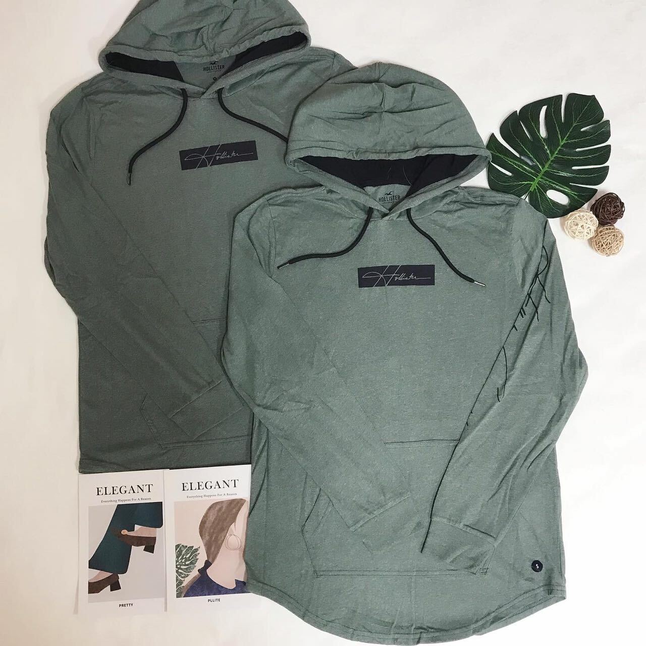 HOLLISTER MIDDLE LOGO T- HOODIES