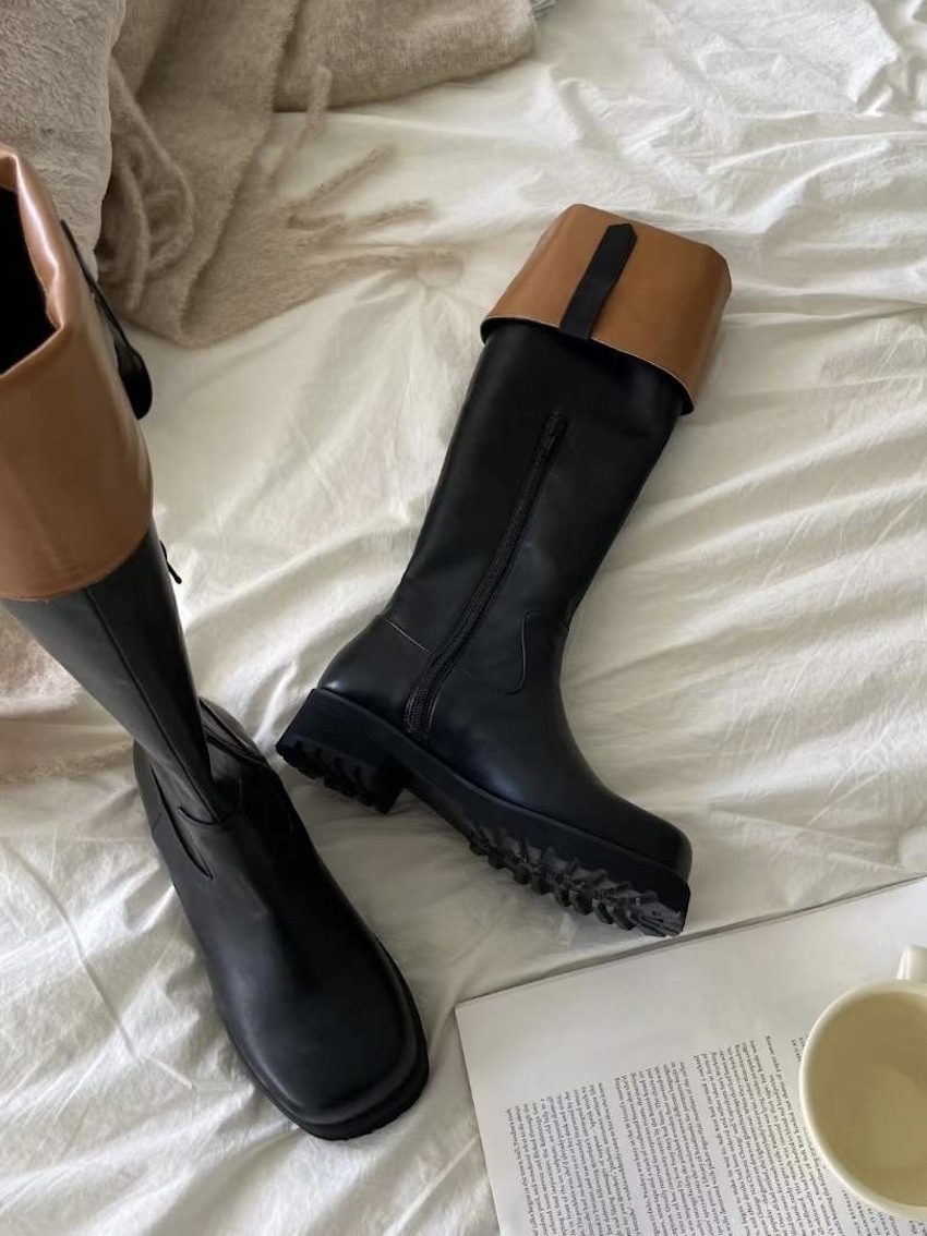 (super model!) 2way chunky high leg boots