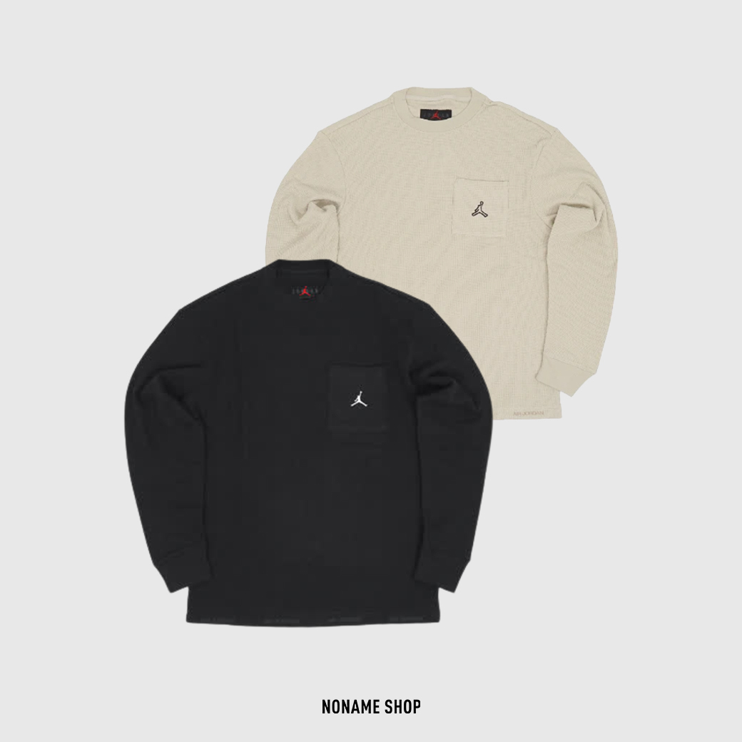 NIKE AIR JORDAN 華夫格 口袋 長T 兩色 (男款)