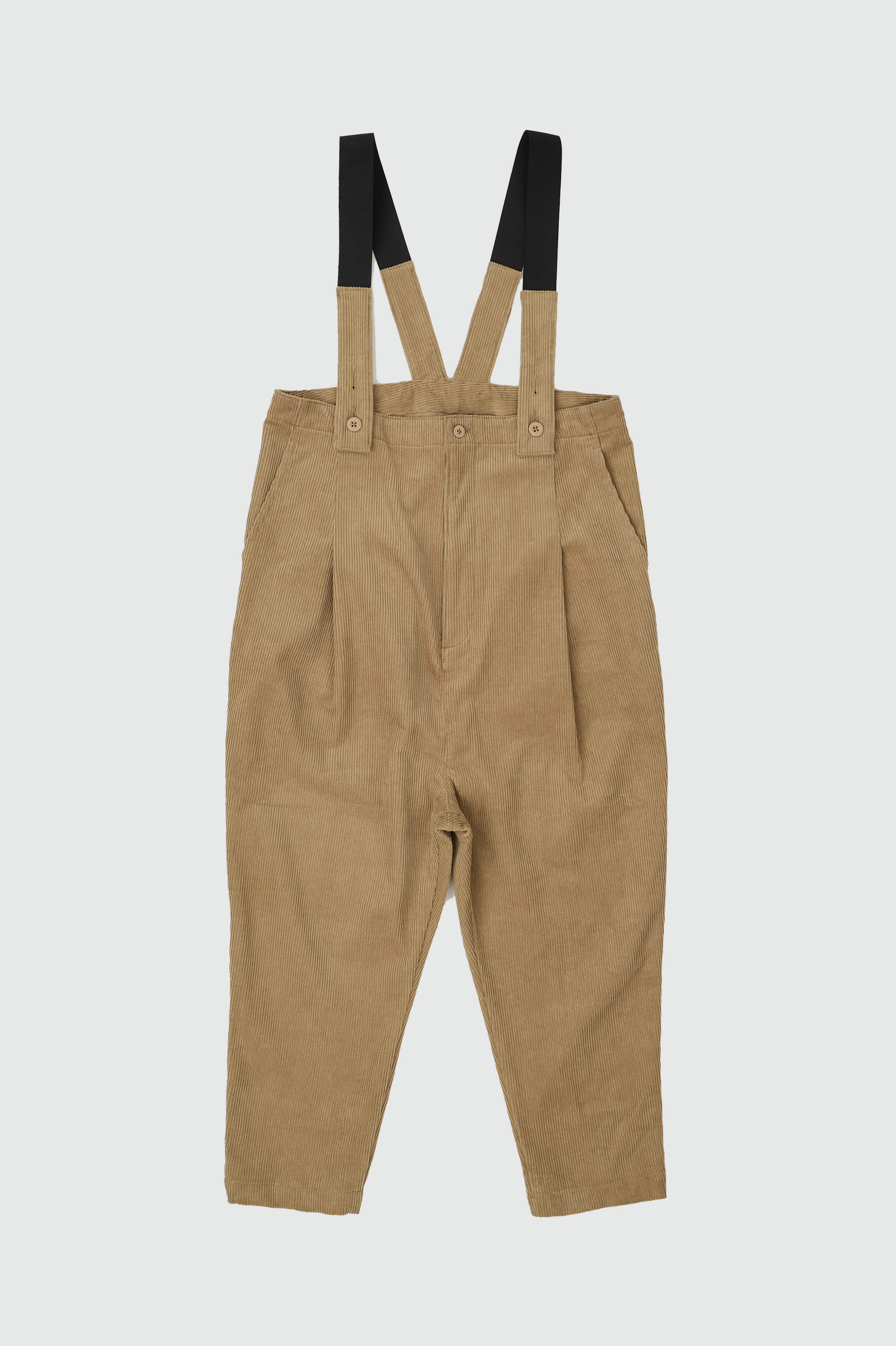 UNIVERSAL OVERALL 鬆緊背帶燈心絨連身錐型褲 (2色)