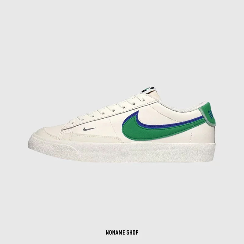 Nike Blazer Low 77 SE 雙勾 解構 奶油白綠 (男款)