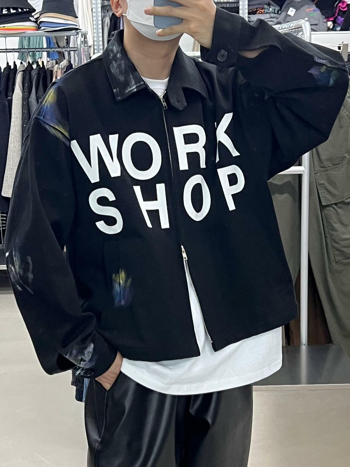 WORK SHOP字拉鍊外套 JK2086