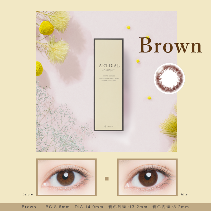 ARTIRAL 每日即棄有色隱形眼鏡(1DAY) Brown