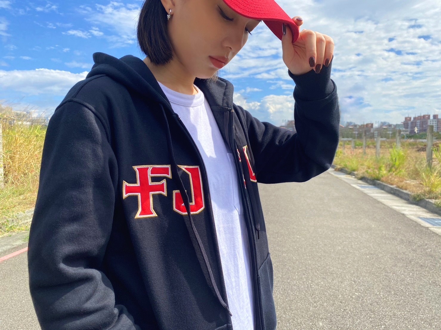 輔大外套 / 全繡工 / 內刷毛 (黑色）