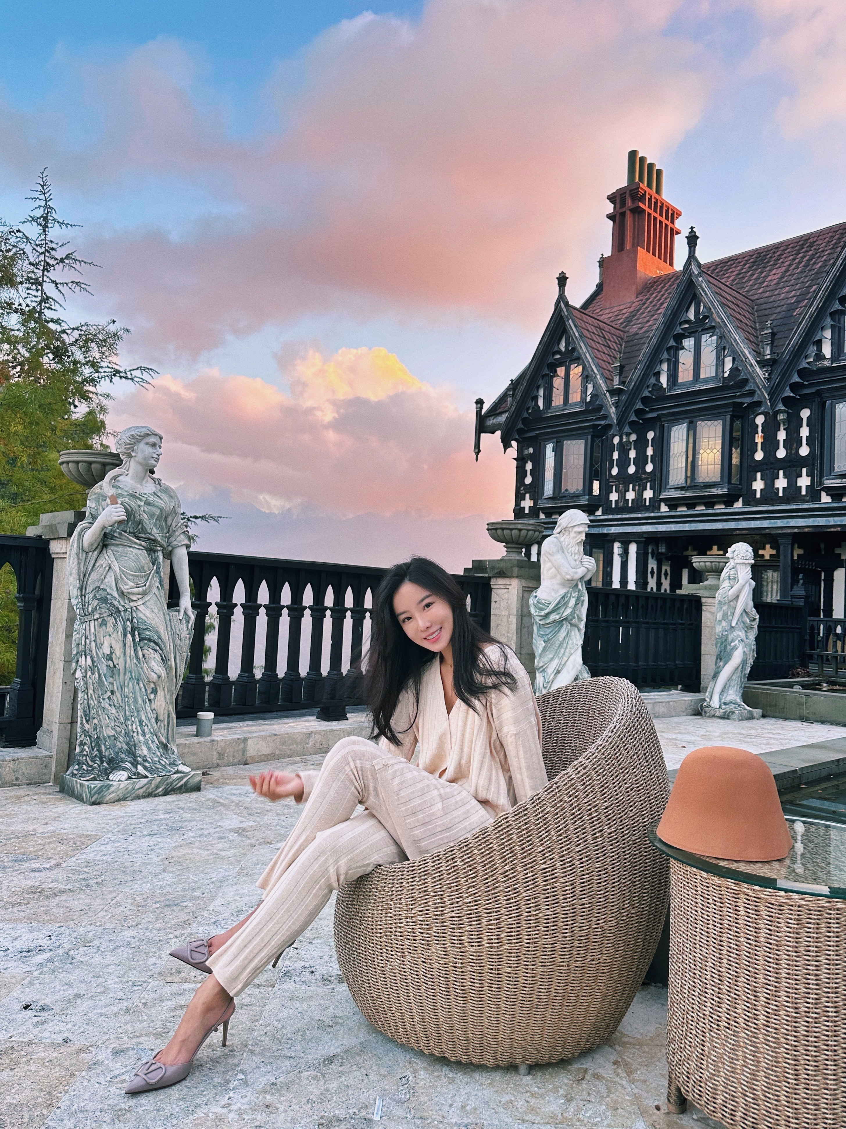 Twilight 暮光 寬鬆罩衫+長褲針織套裝