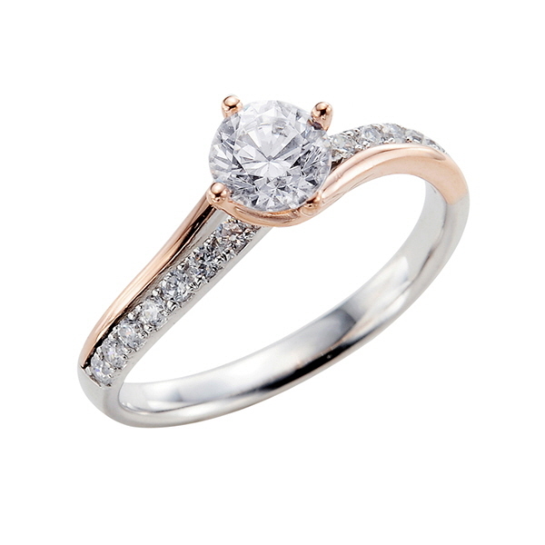 18K白金/玫瑰金鑽石戒指托