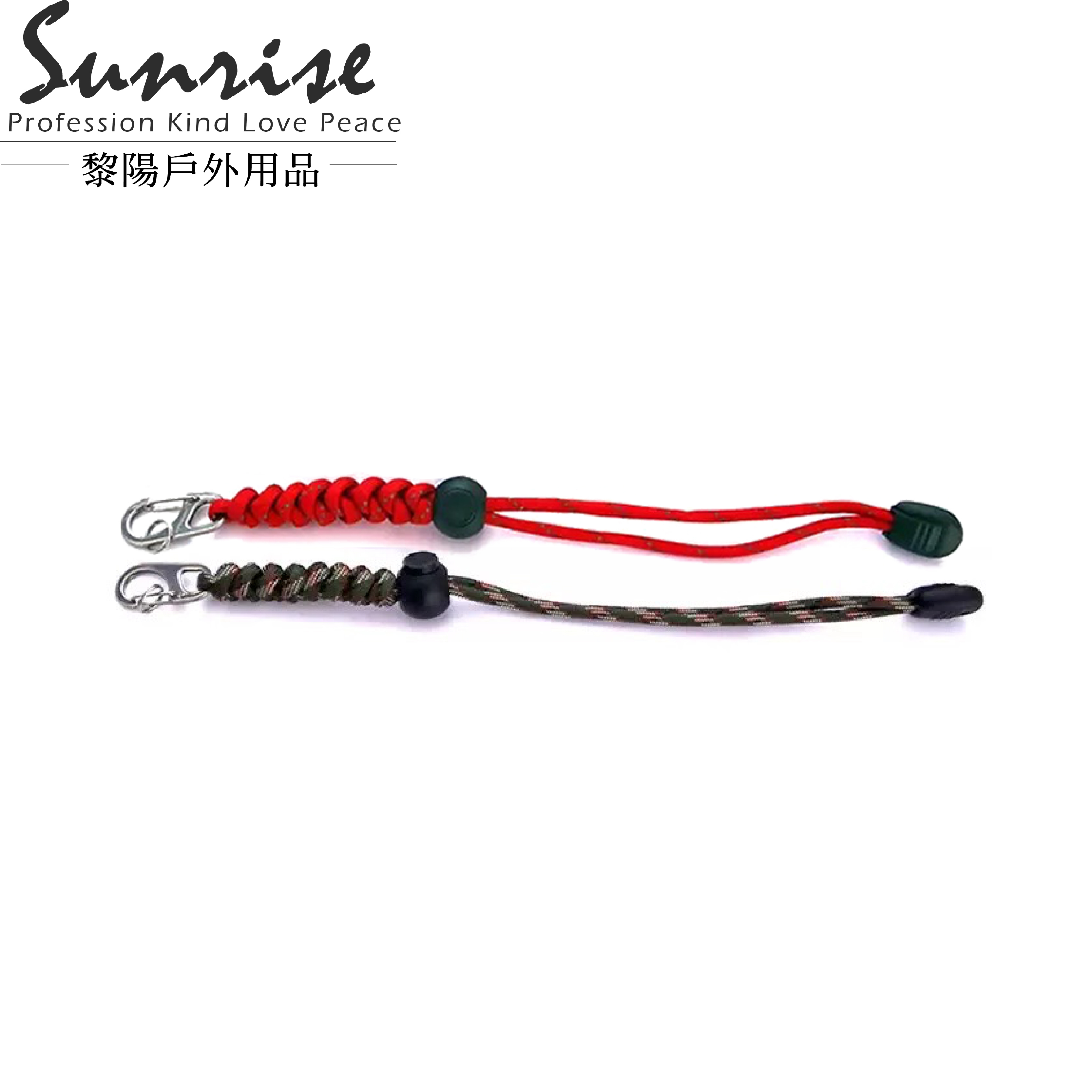 手工編織調節手繩 軍綠迷彩/紅 野外求生裝備/扣環/8字扣 79CTB25481