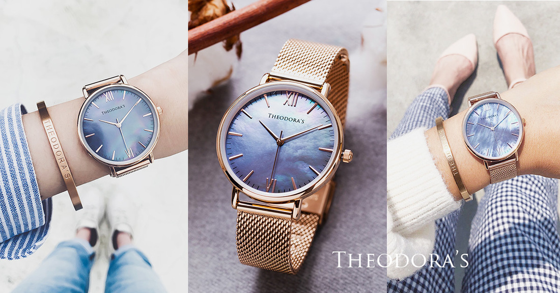 Theodora's, watches, gift, Morandi, 手錶, 淺灰藍, 莫蘭迪