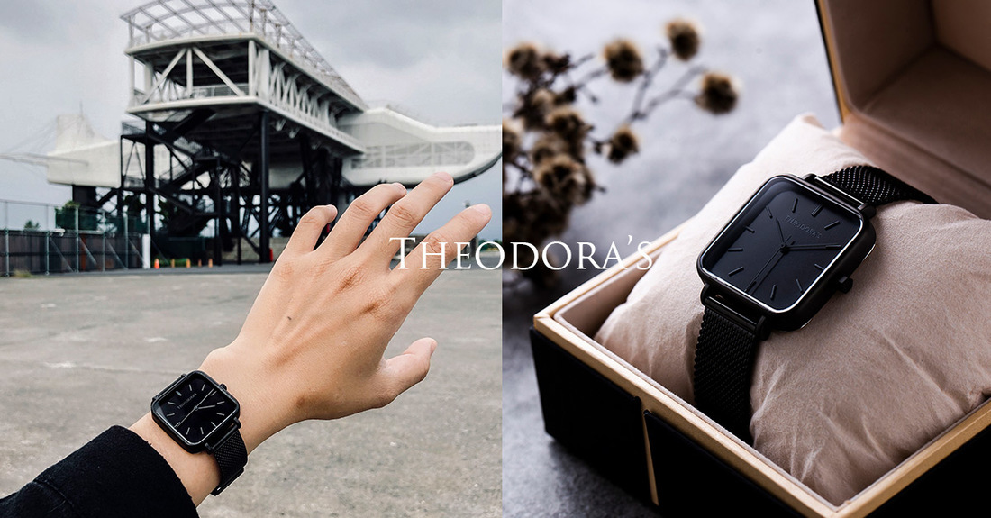 THEODORA'S, watches, 工業風, 霧黑, 文青風, 方形, 手錶