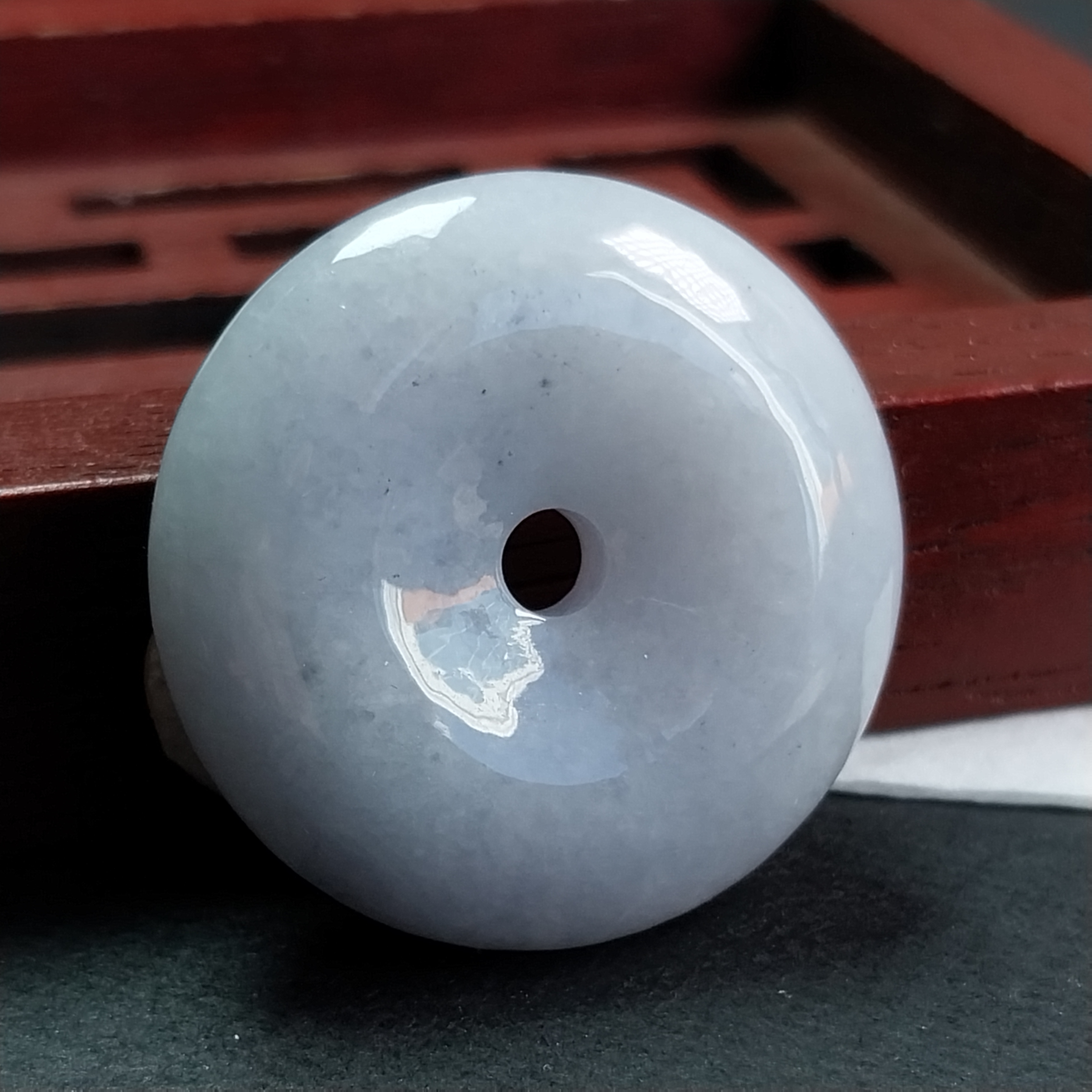 冰糯平安扣 (27.3mm直徑), 天然翡翠A玉, 緬甸玉, Jade, Jadeite