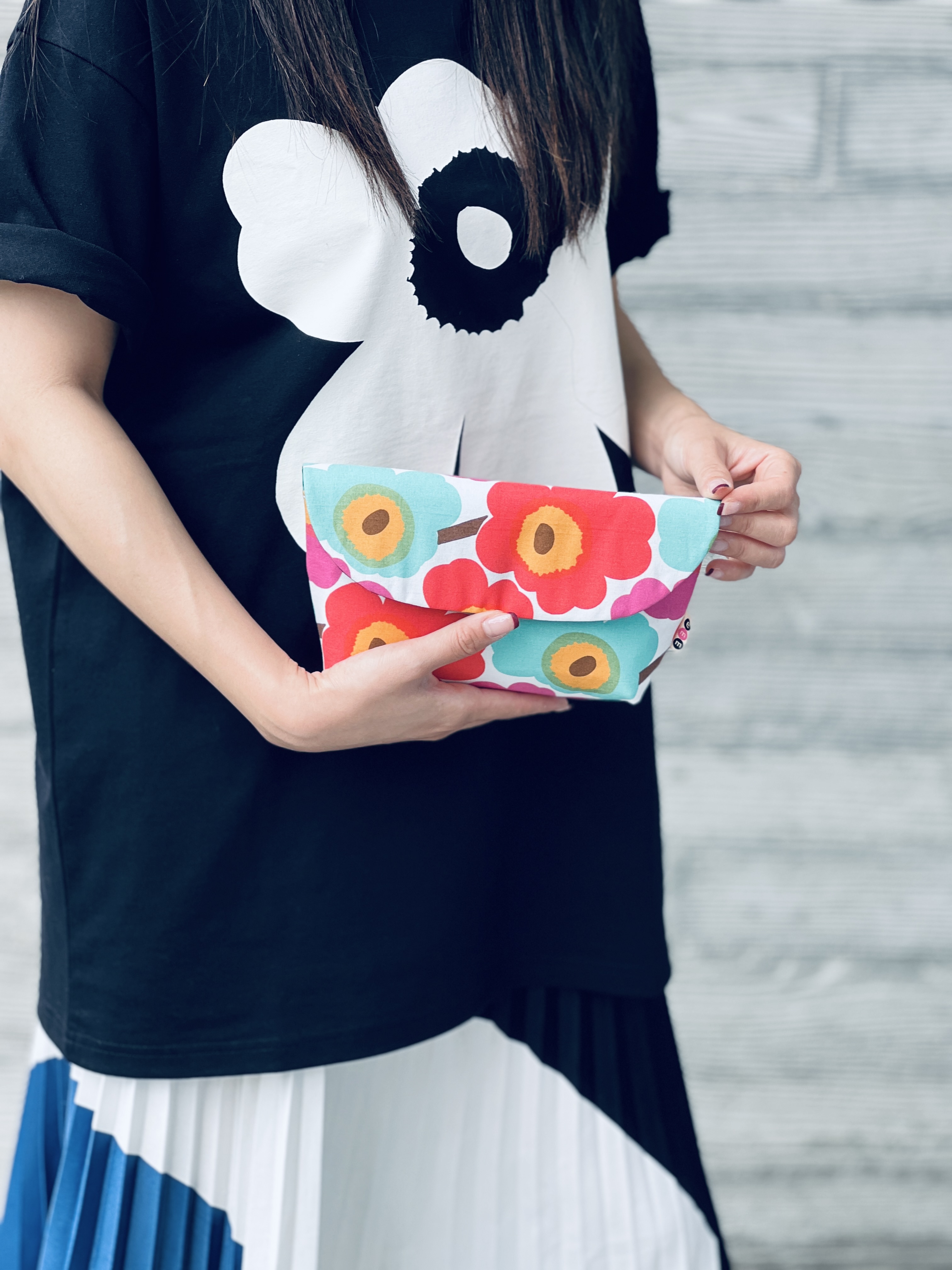 利是pouch | 紫綠橙細花