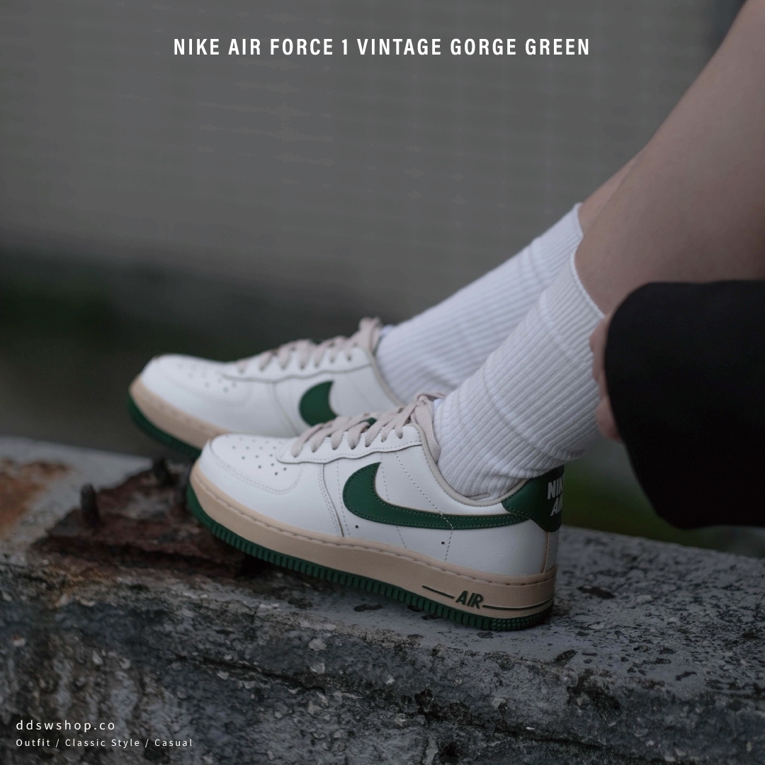 Nike Air Force 1 Low Vintage Gorge Green 白綠 復古綠 仿舊 擦標 DZ4764-133