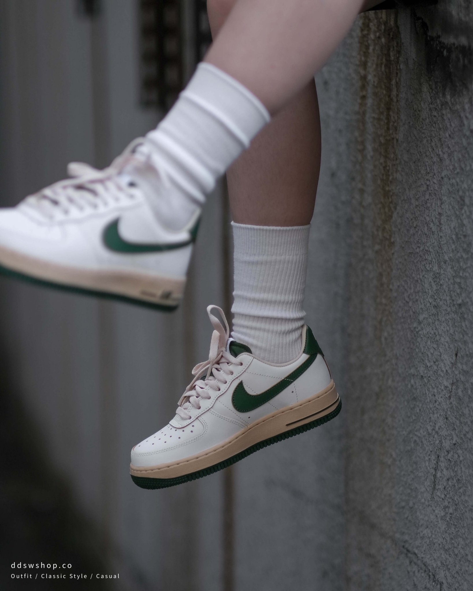 Nike Air Force 1 Low Vintage Gorge Green 白綠 復古綠 仿舊 擦標 DZ4764-133