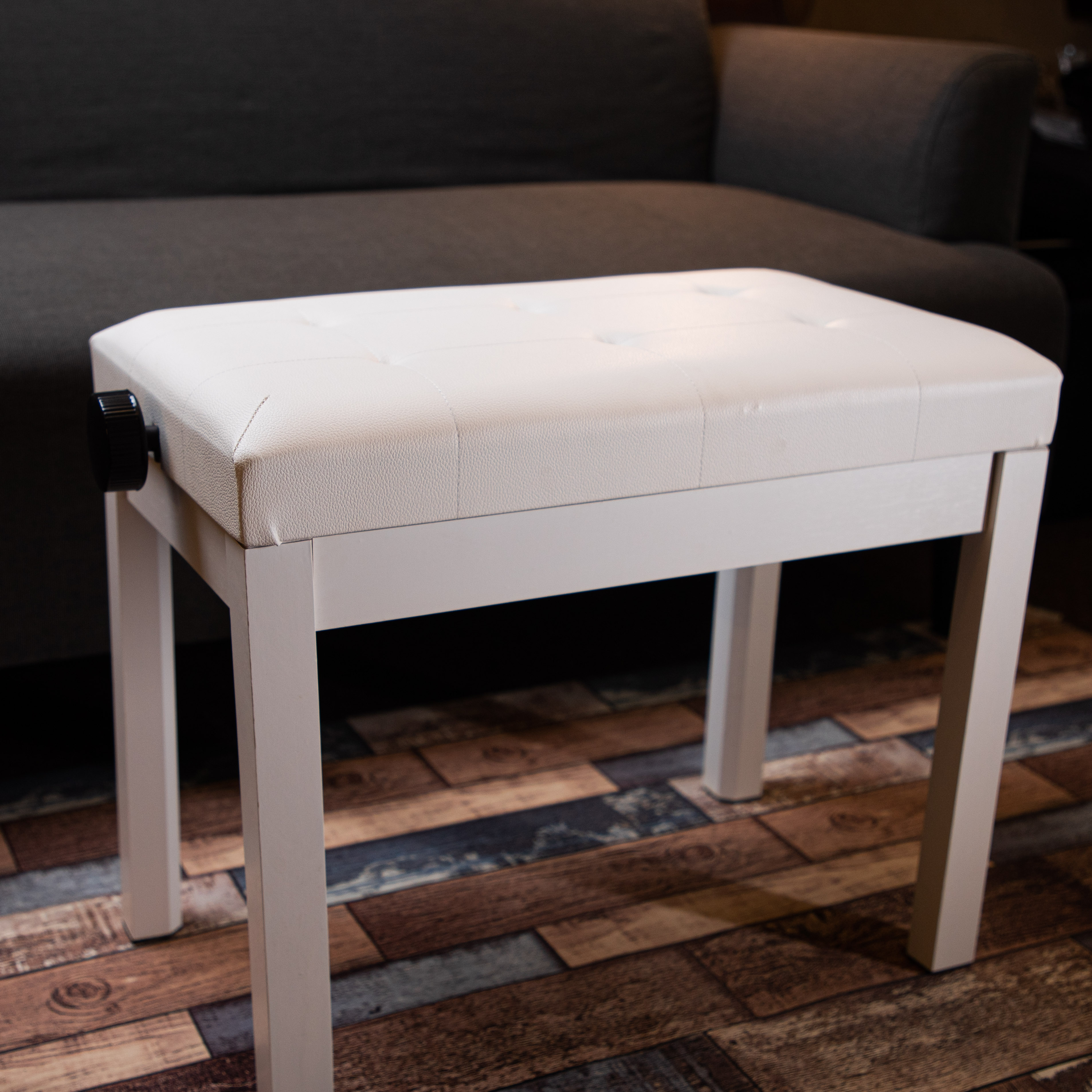 單人微調鋼琴椅 電子琴椅 升降椅 YM610 微調 PU皮革 琴椅 直腳 白色