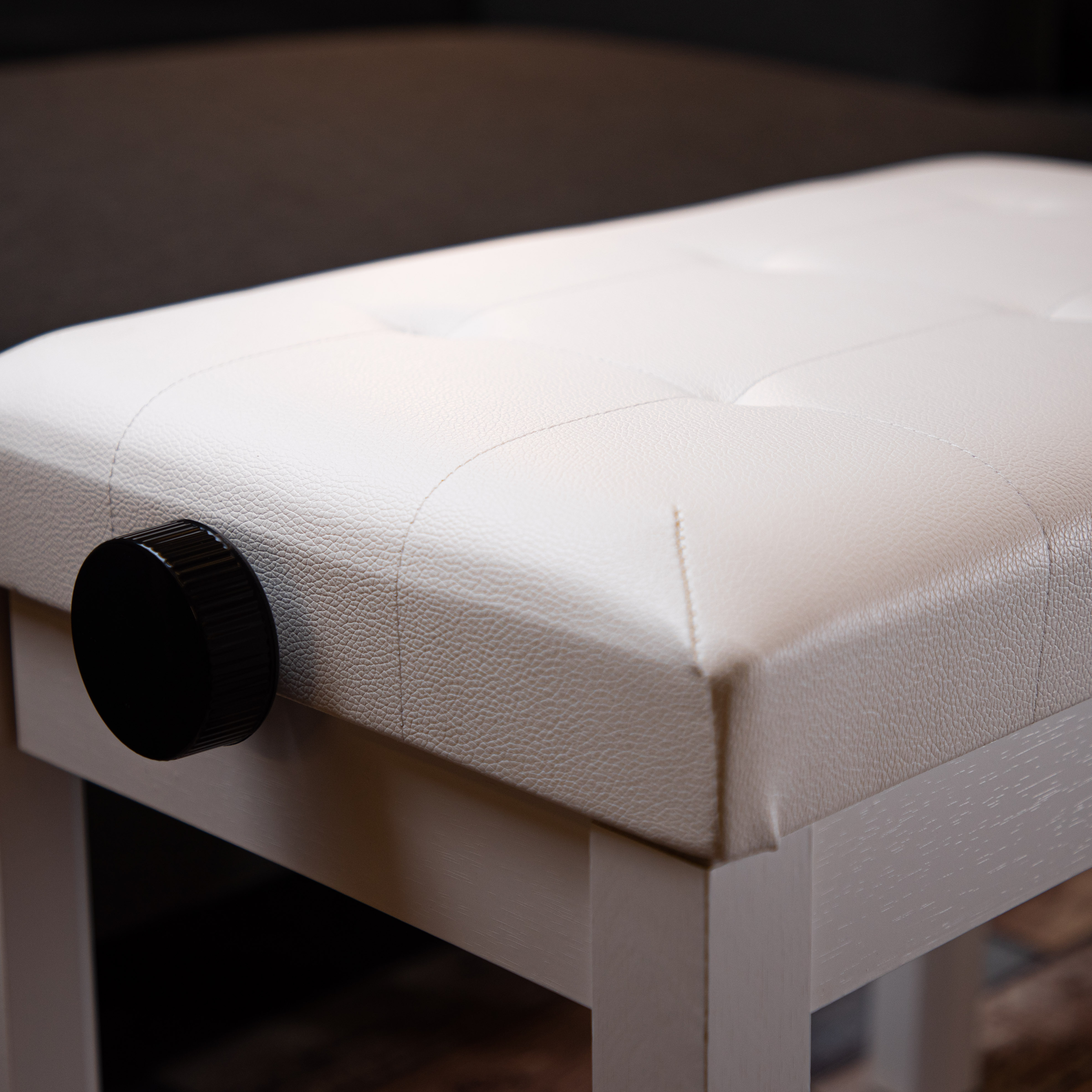 單人微調鋼琴椅 電子琴椅 升降椅 YM610 微調 PU皮革 琴椅 直腳 白色