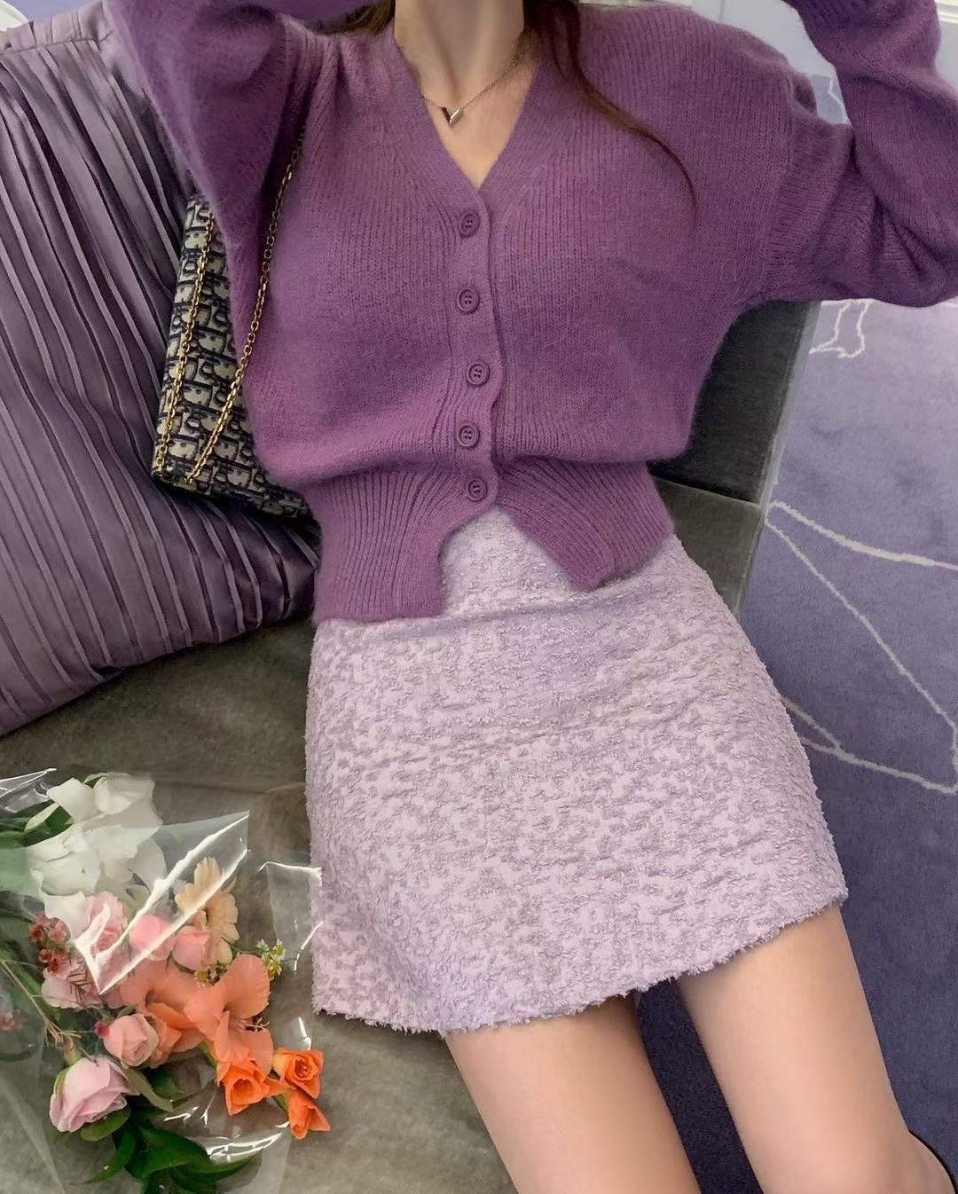 SE_45 淨色毛冷外套