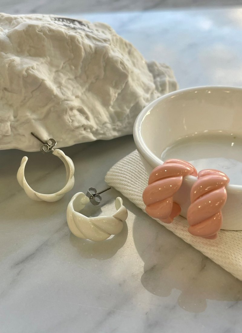 [現貨] 粉嫩法蘭奇耳環