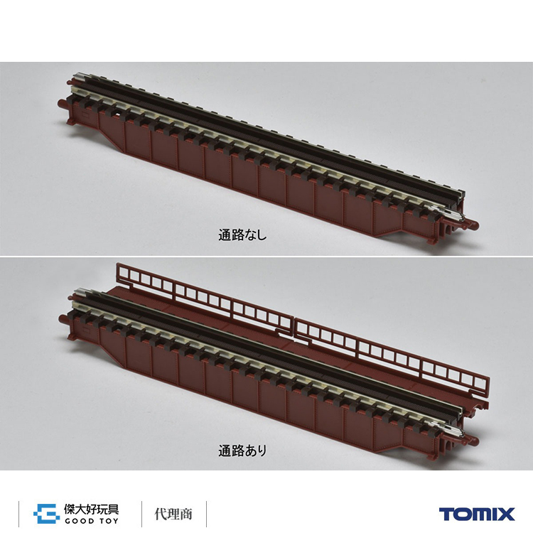 TOMIX 3255 Deck Girder Bridge S140 Red with 2 x Brick Bridge Support