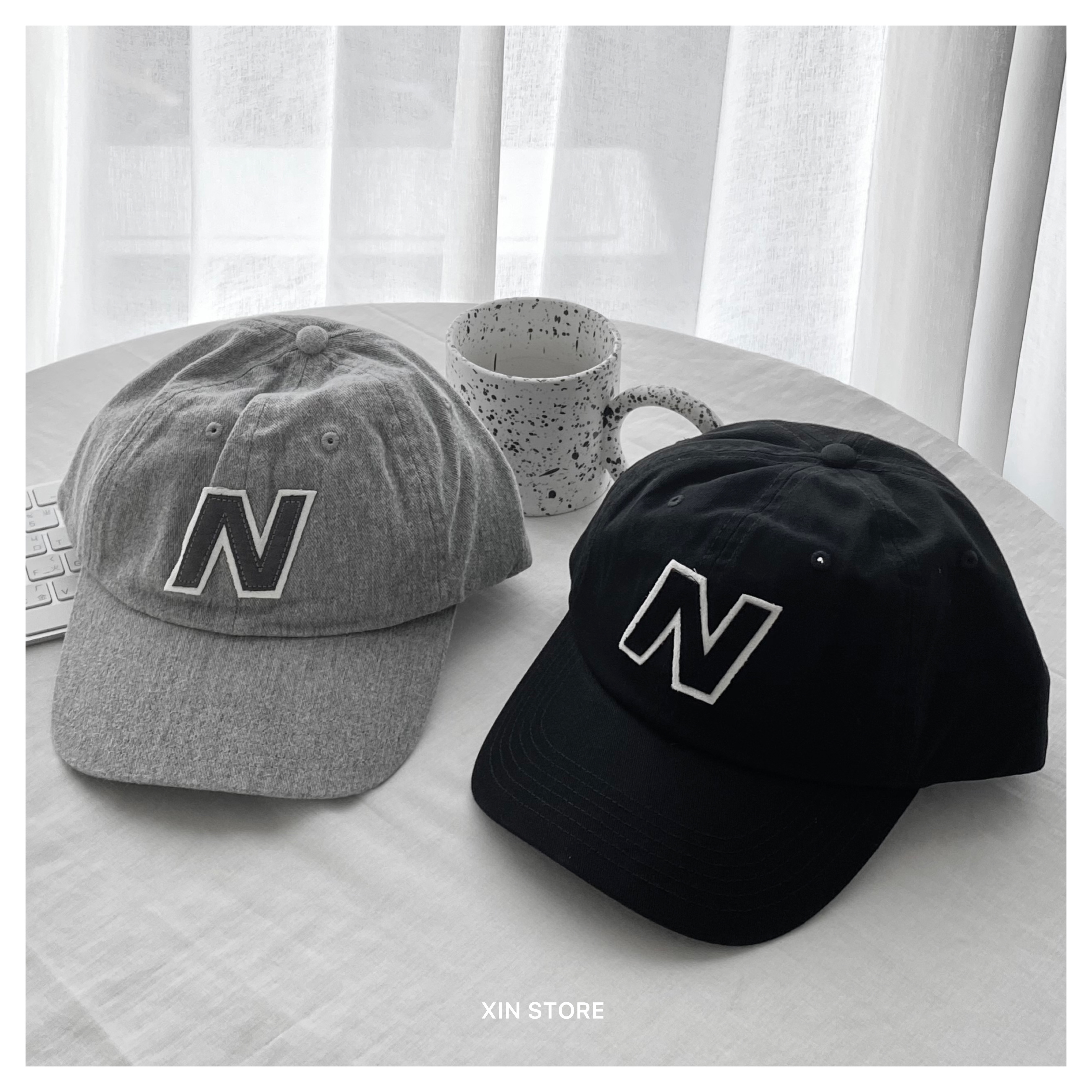 【現貨】New Balance NB Cap 老帽 N字 棒球帽 黑 麻灰 深藍