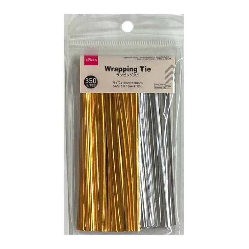 束口鐵絲/金銀 0.4x12cm 350入