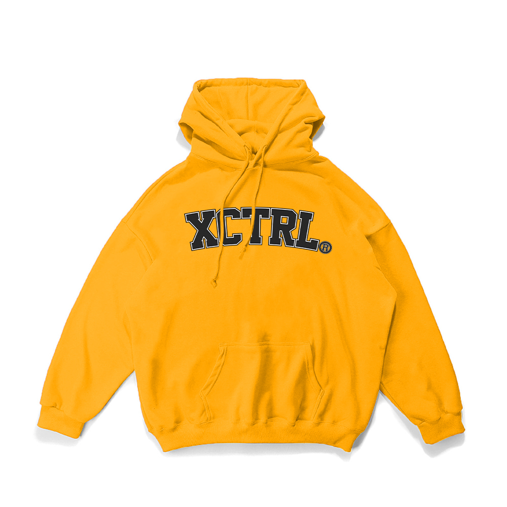 XCTRL 復古美式大學字帽T-黃