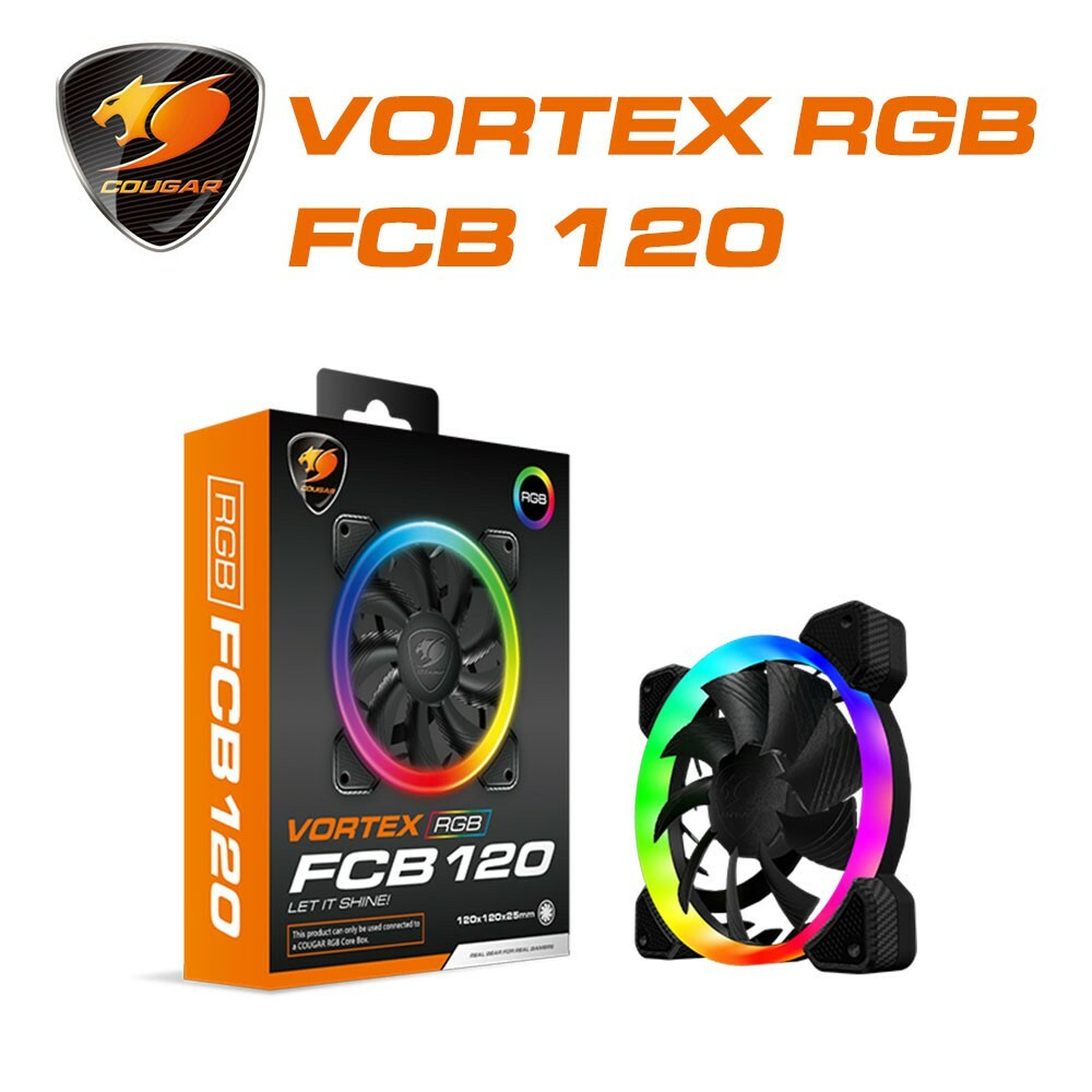 Cougar美洲獅 VORTEX RGB FCB 120 散熱風扇 (單入)