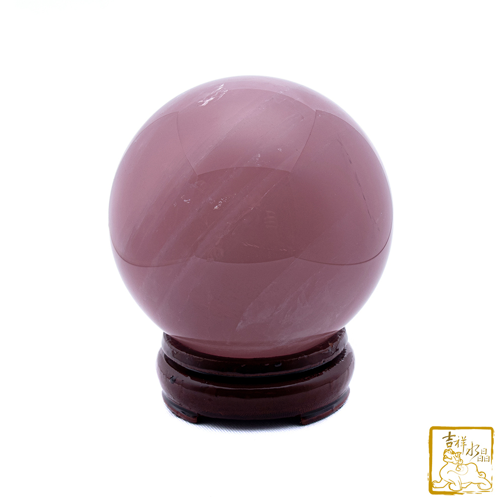 星光粉水晶球 直徑8.8cm 人緣桃花