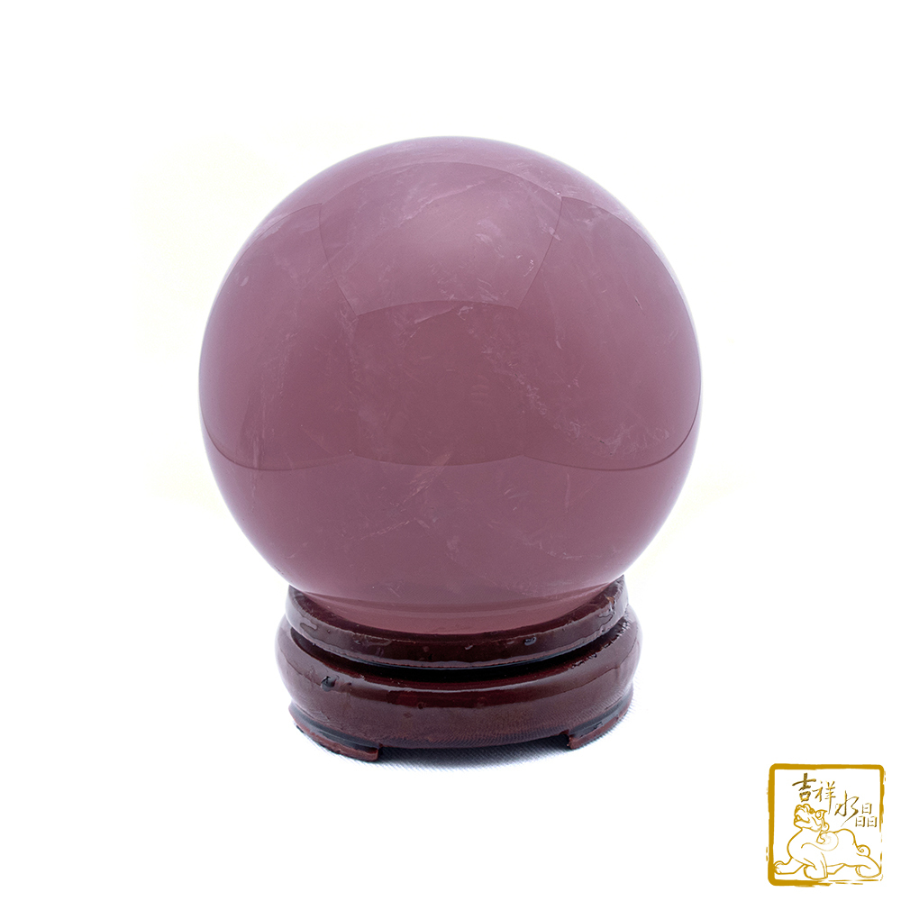 星光粉水晶球 直徑8.5cm 旺生意緣