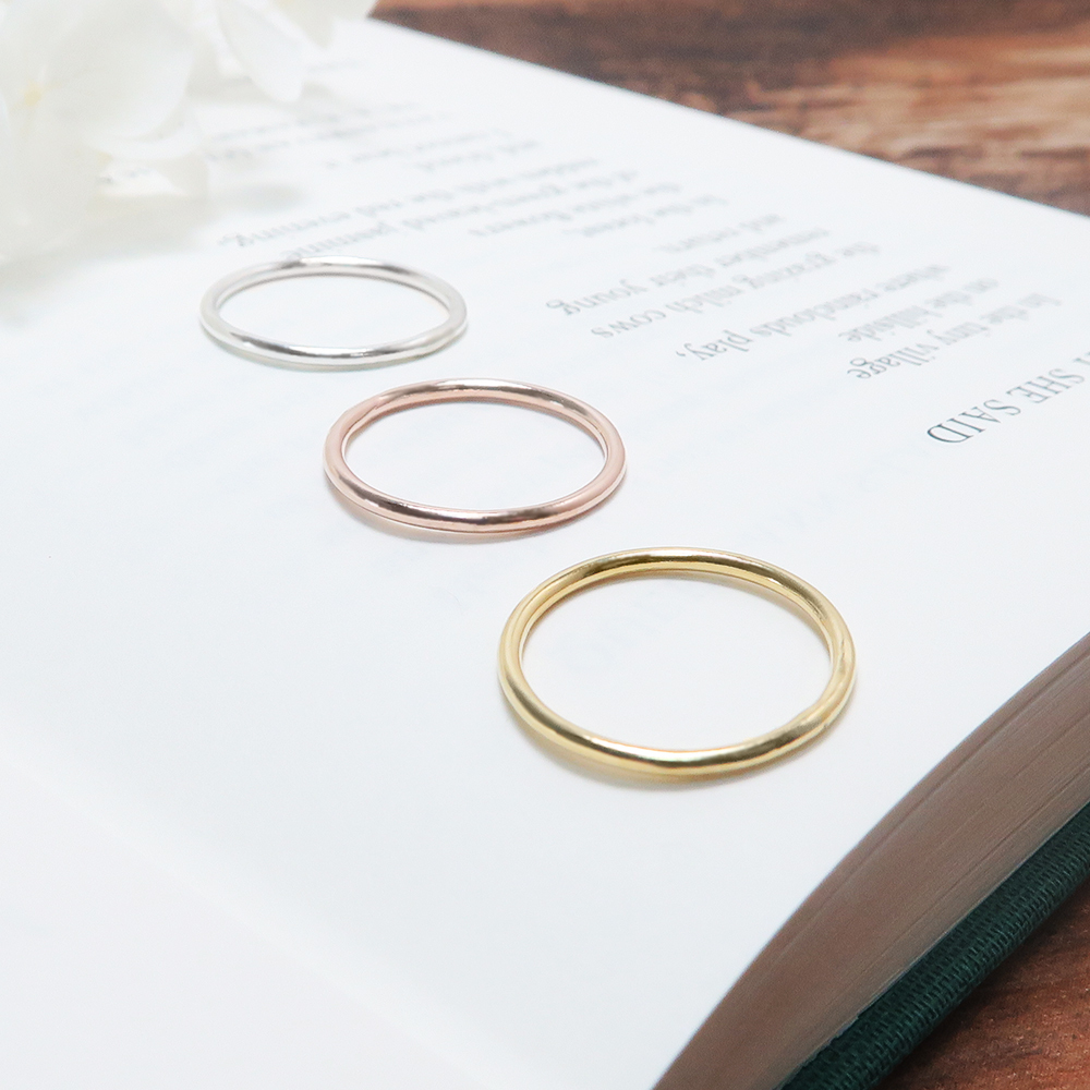 純銀圓線戒指 手工純銀線戒 尾戒