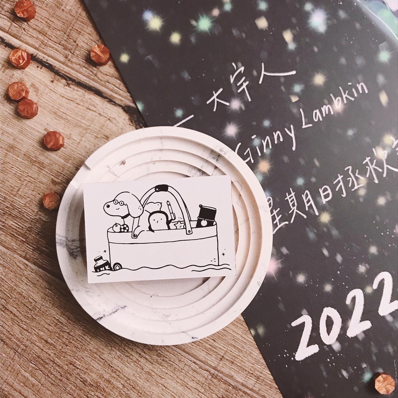 嗨賴 x Ginny｜嗨條條文具好朋友 ＿ 突然好想手帳展 限定印章