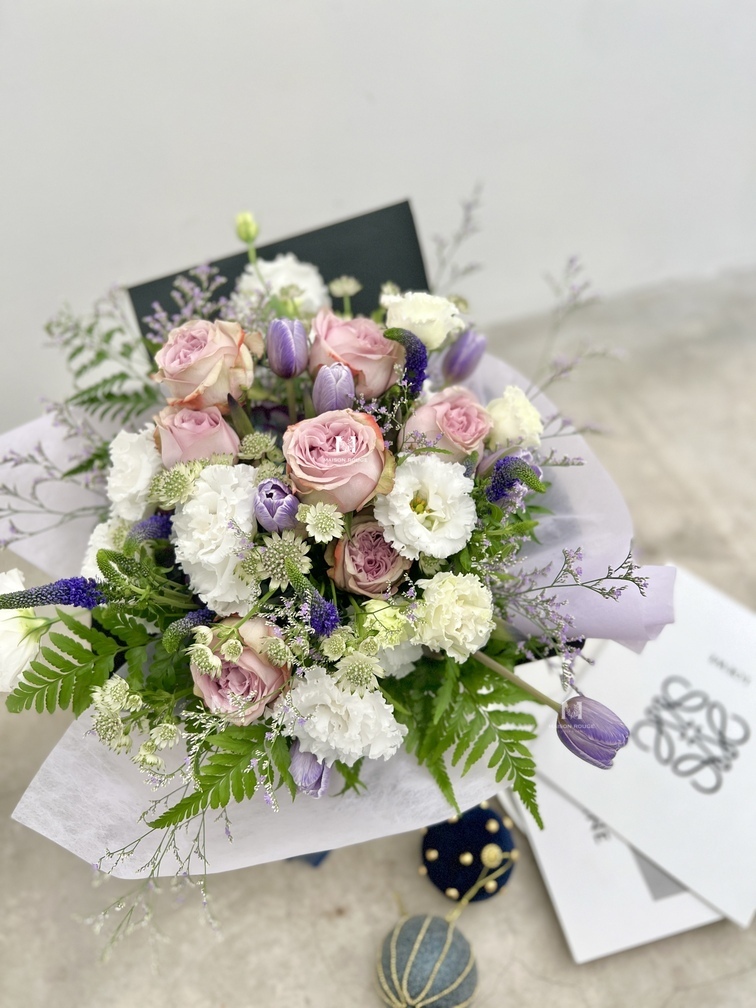 貳樓有花・法式優雅風花束