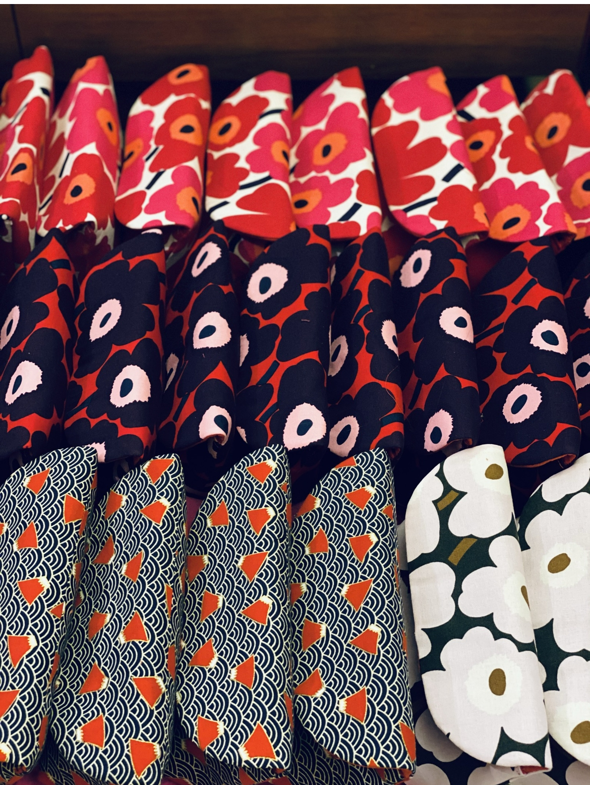 利是Pouch | Marimekko cotton fabric | beige x orange 細花