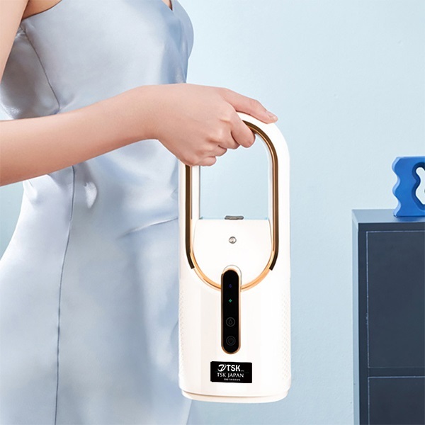 Japan TSK smart portable rechargeable leafless fan cooler humidifier office water spray mini fan (P3659)
