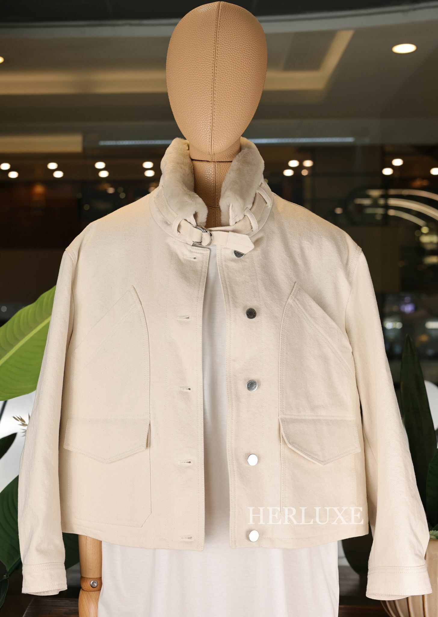 Paletot inspiration denim 91 blanc casse size 36