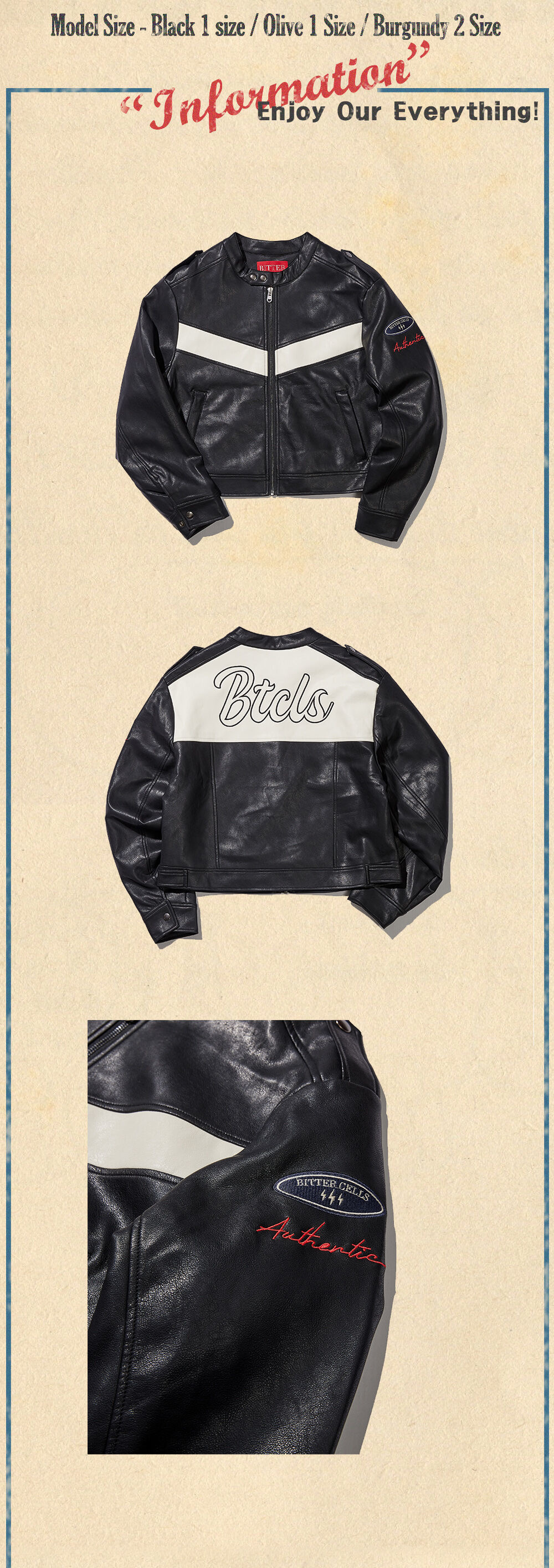 BITTER CELLS Eco Leather Lacing Jacket