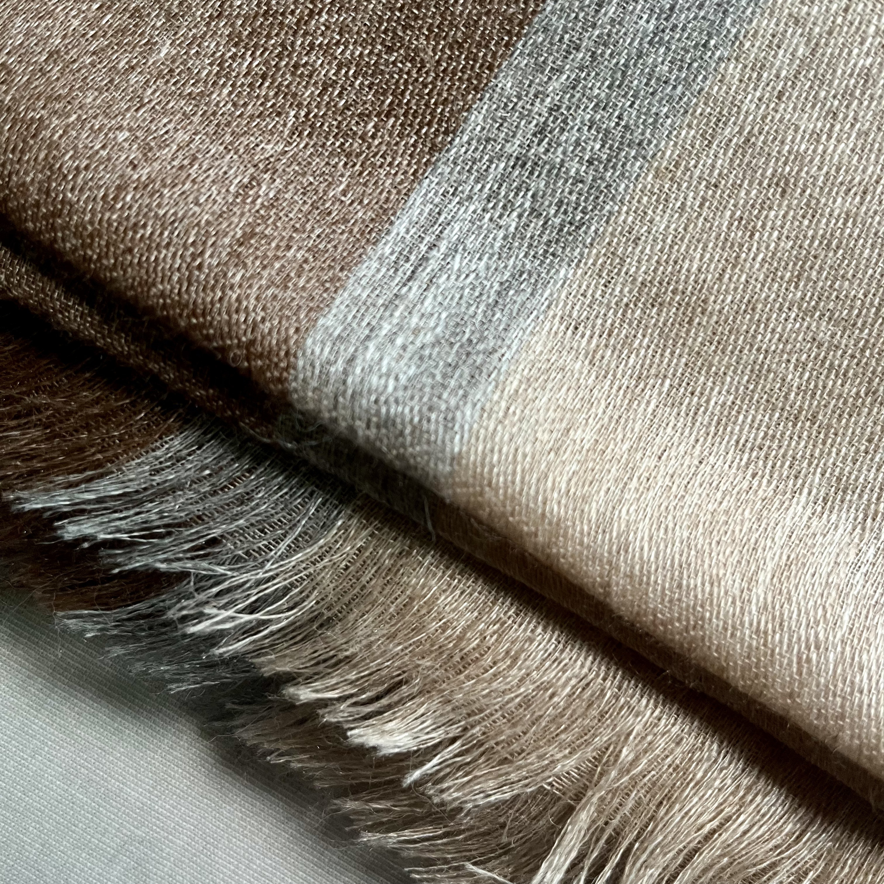 安地斯羊駝圍巾｜輕薄混絲款 - 暮金｜秘魯