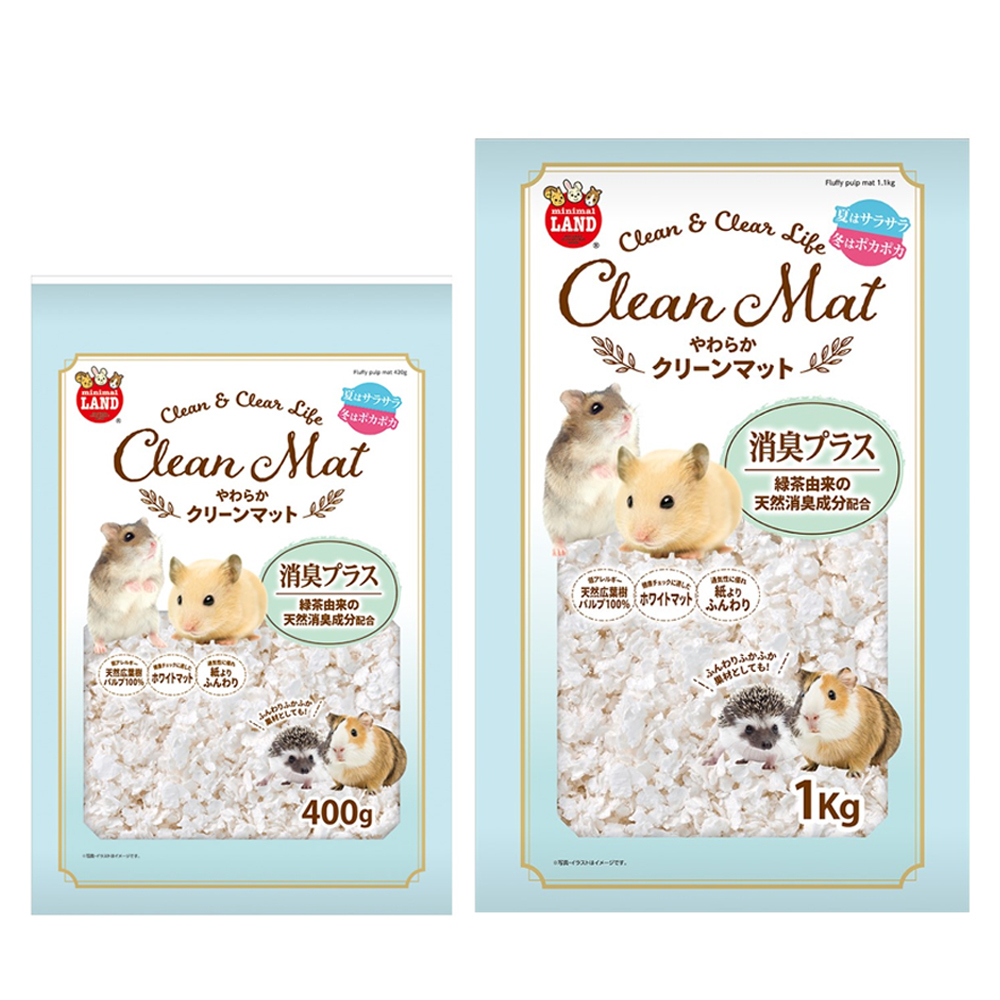 【MARUKAN】透明系鼠用柔軟紙墊料400g/1kg