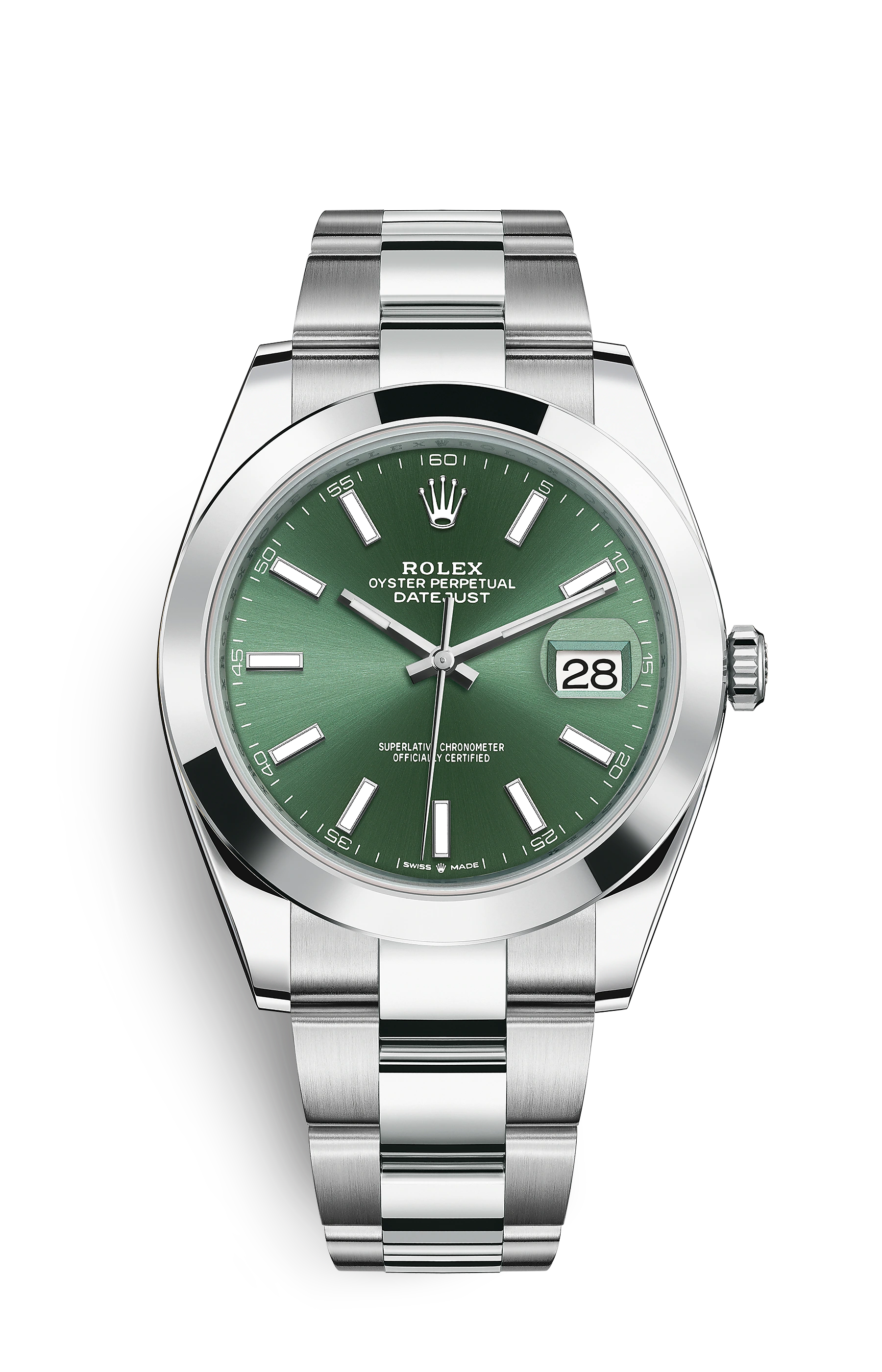 BRAND NEW ROLEX 126300 MINT GREEN DIAL DATEJUST STAINLESS STEEL OYSTER 41MM