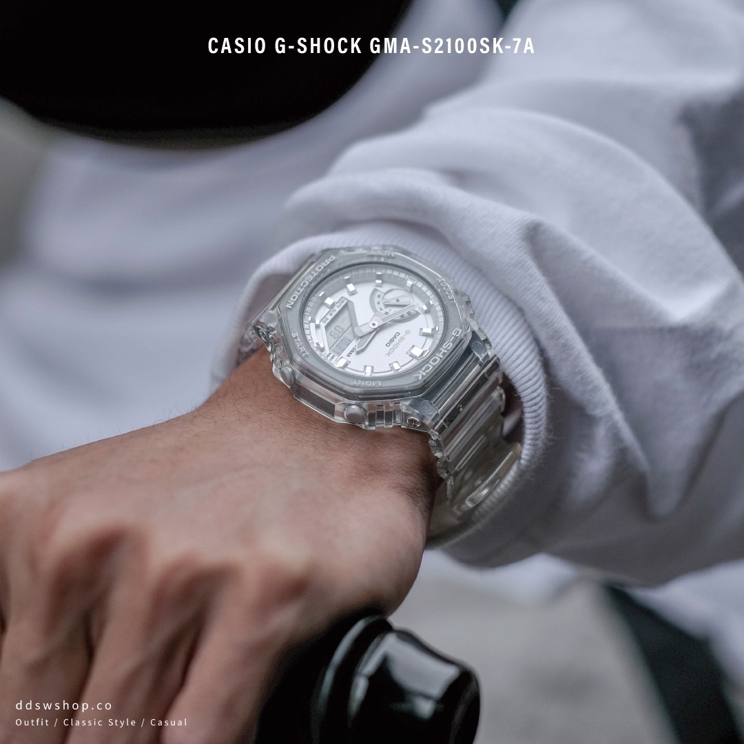 Casio 手錶 卡西歐 全透明 八角 GMA-S2100SK