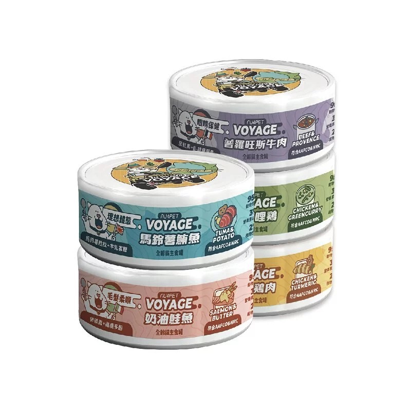 (混款6罐 平均$19/罐) 陪心寵糧 - (超級食物)世界風味罐 80g