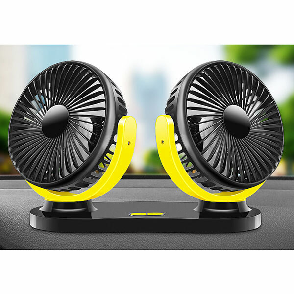 韓國JK 車載風扇12V 24V家車兩用雙頭搖頭USB風扇 (J0062)