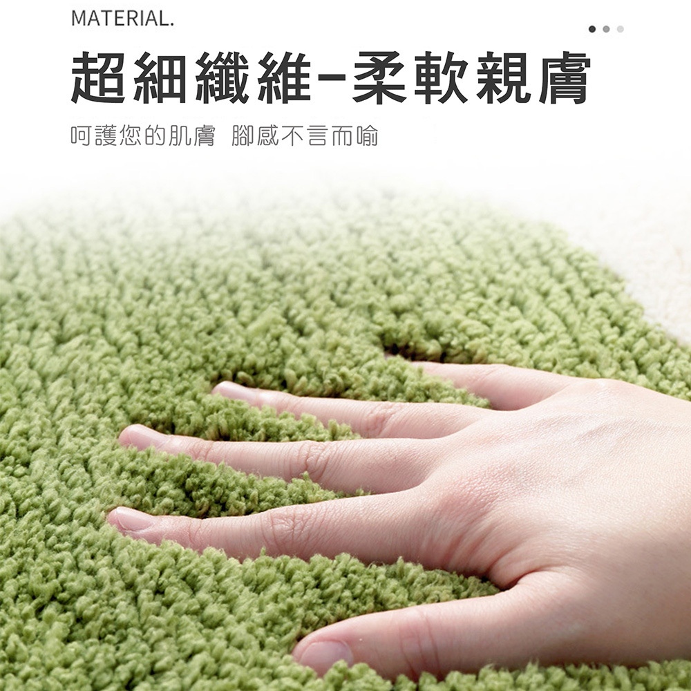 北歐動物超柔吸水踏墊(45x65cm)_北極熊咖