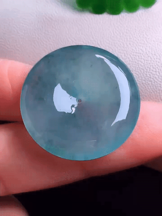 冰種平安扣 (25.8mm直徑), 天然翡翠A玉, 緬甸玉, Jade, Jadeite
