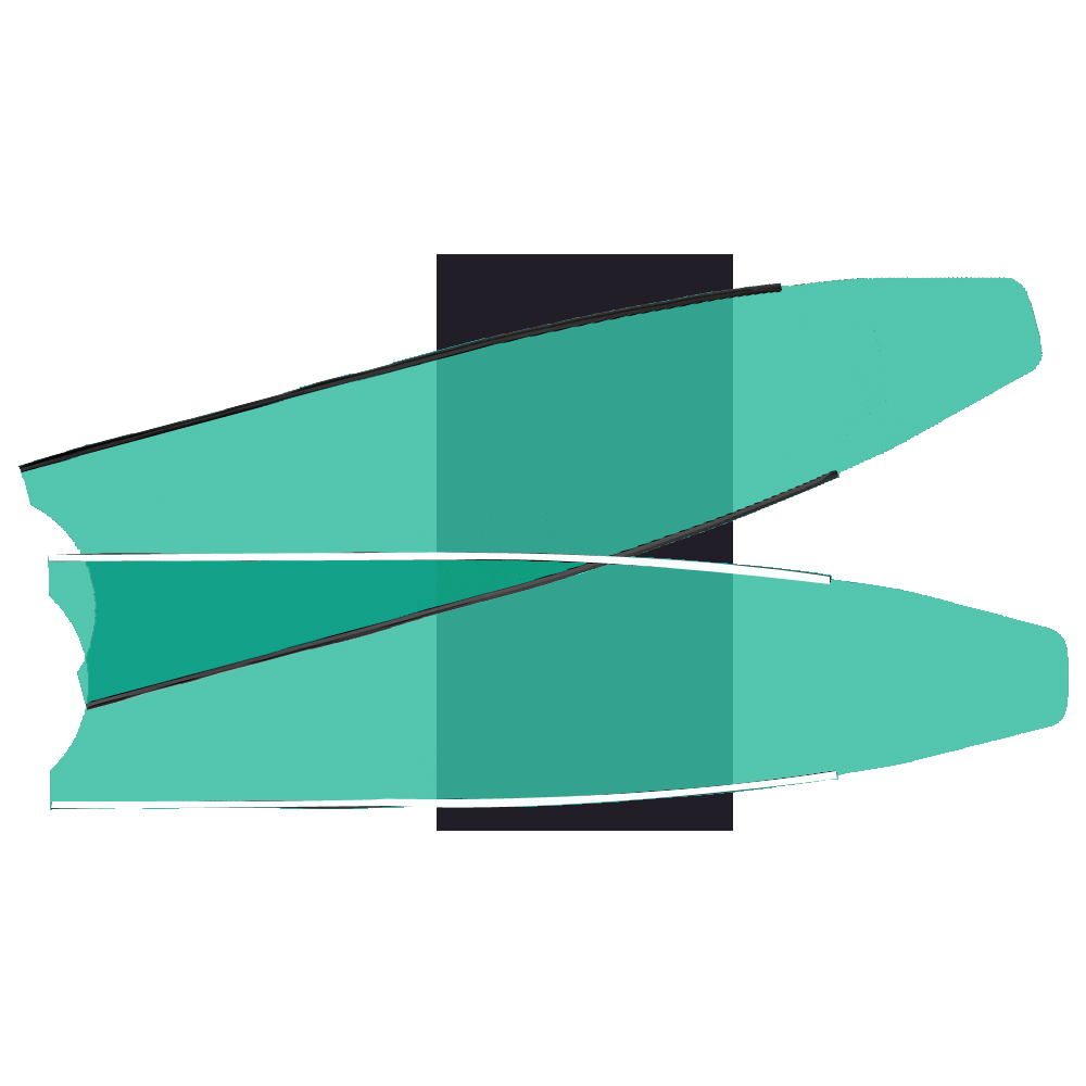 LEADERFINS - 玻璃纖維長蛙板：【限量款】清透綠