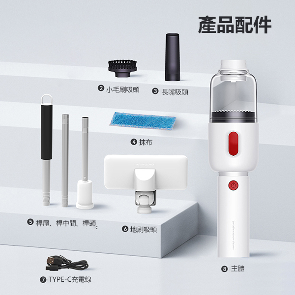 日本TSK 無線吸塵機 手持家用吸塵機 車載乾濕兩用充電大功率吸塵機 (P3682)