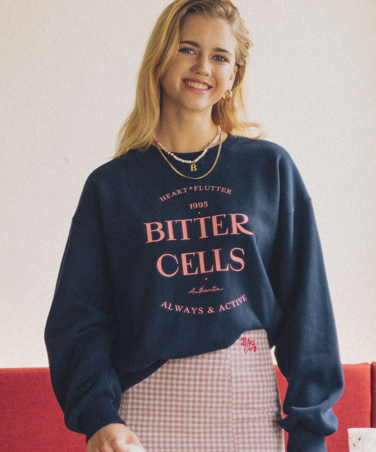 BITTER CELLS Elegant Logo Sweat Shirt