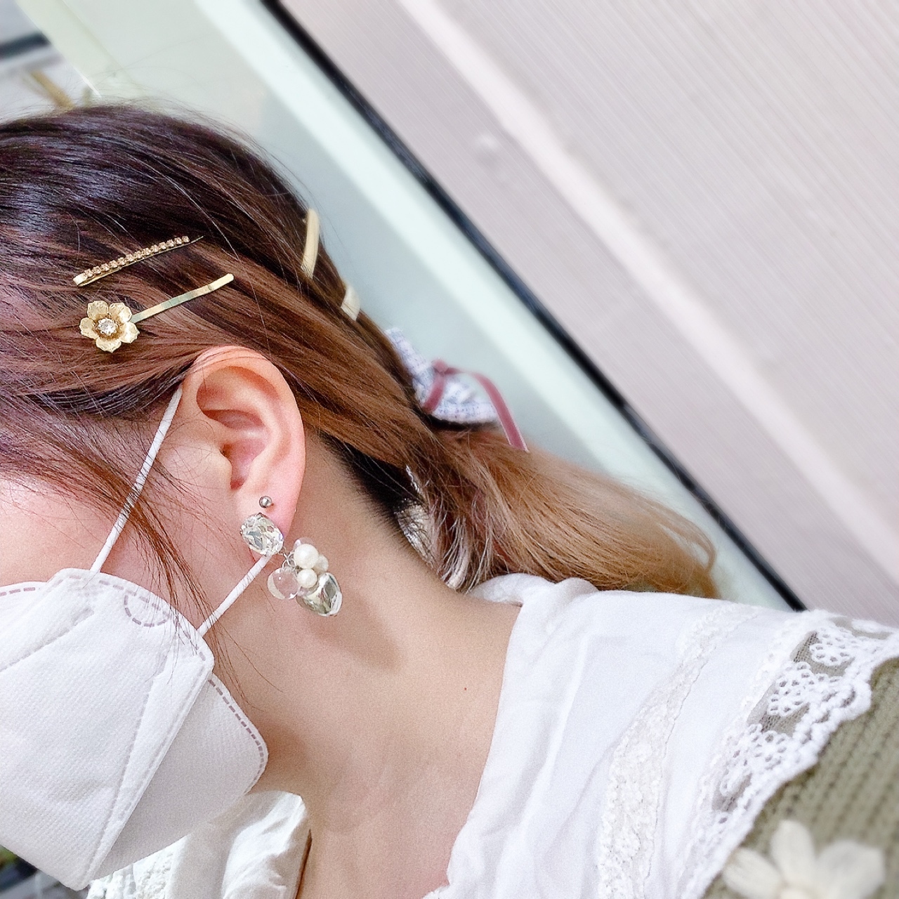 [手作家] 閃石x心形耳環