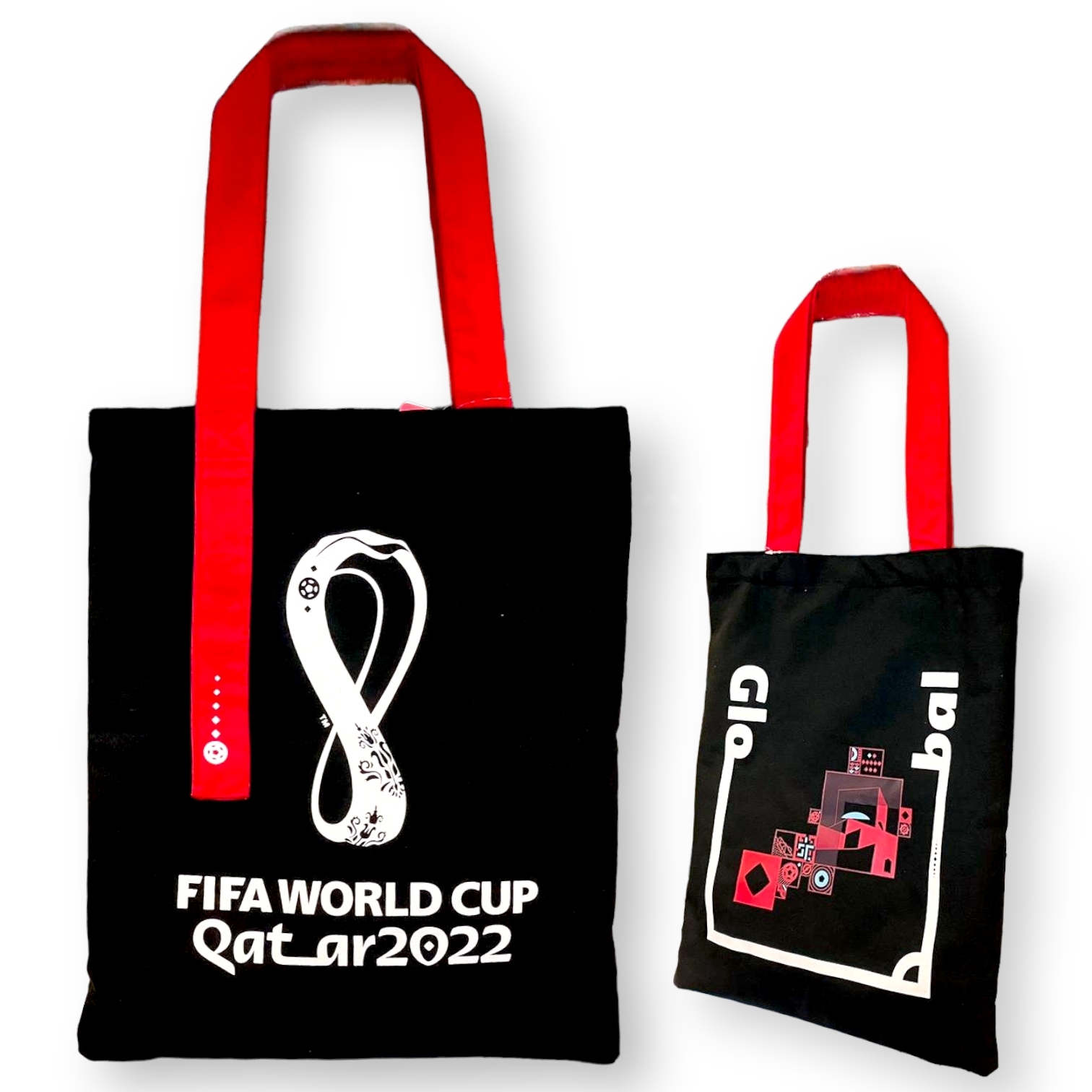 2022年世界盃黑色/棗紅色會徽購物袋